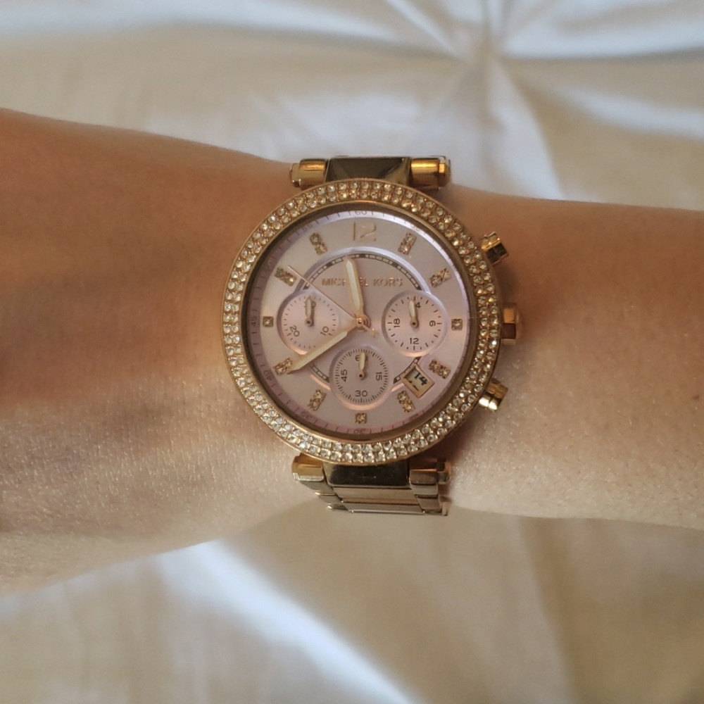 Rose Gold purple Michael Kors watch